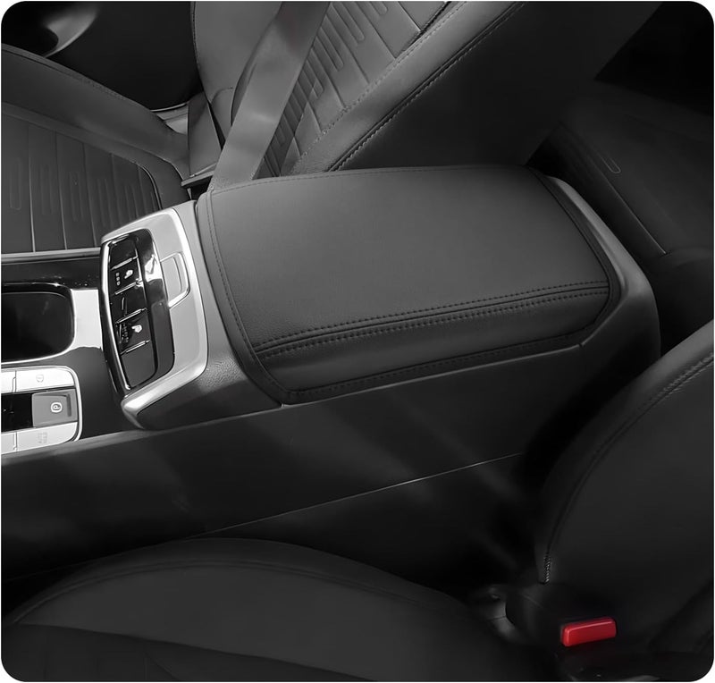 LUWU 2025 2026 Santa Cruz Center Console Cover Compatible with 2022 2023 2024 2025 2026 Santa Cruz Accessories Armrest Cover Center Console Pad Armrest Console Cover (Thin Black) - Image 1
